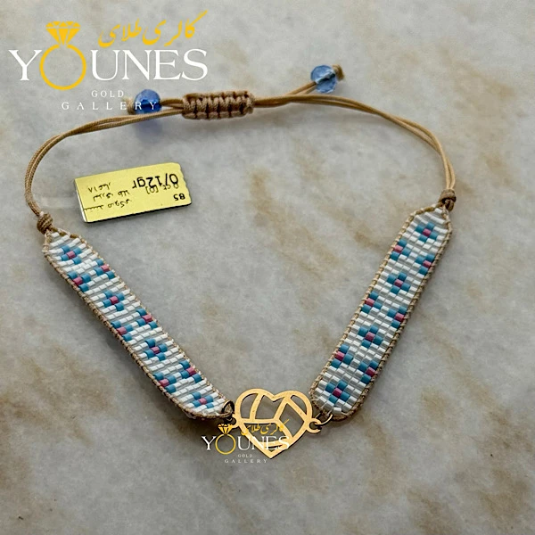 دستبند بند میوکی قلب لیزری طلا